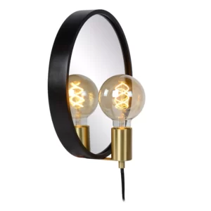 REFLEX - Miroir lumineux - 1xE27 - Noir