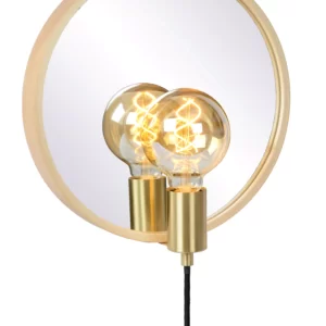 REFLEX - Miroir lumineux - 1xE27 - Bois clair