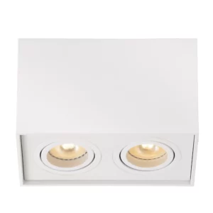 TUBE - Spot plafond - 2xGU10 - Blanc