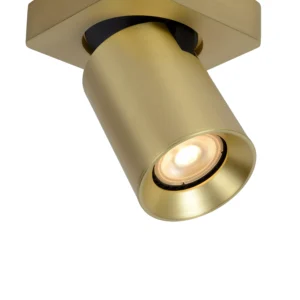 NIGEL - Spot plafond - LED Dim to warm - GU10 - 1x5W 2200K/3000K - Or Mat / Laiton