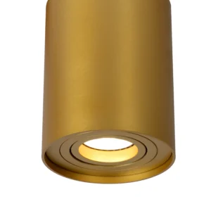 TUBE - Spot plafond - Ø 9,6 cm - 1xGU10 - Or Mat / Laiton