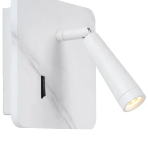 OREGON - Lampe de chevet / Applique mural - LED - 1x4W 3000K - Point de rechargement USB - Blanc