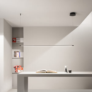 GENIUS - Suspension - LED Dim. - 1x28W 3000K - L 160cm - Noir