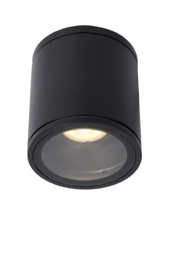 AVEN - Spot plafond Salle de bains - Ø 9 cm - 1xGU10 - IP65 - Noir