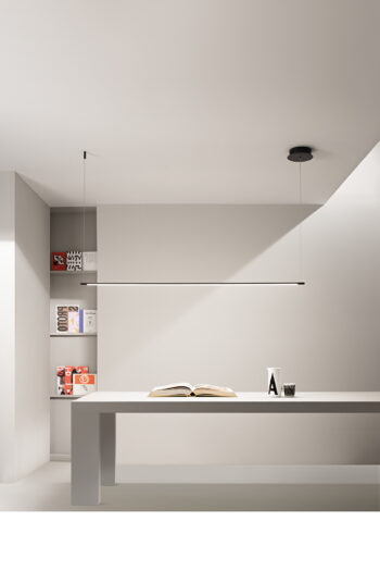 GENIUS - Suspension - LED Dim. - 1x28W 3000K - L 160cm - Noir