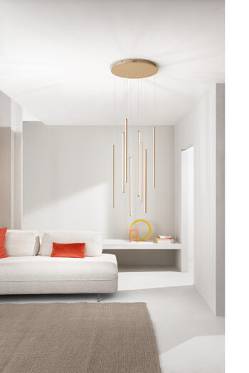 GENIUS - Suspension Cascade - LED Dim. - 68W 3000K - Or