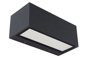 GEMINI BEAMS - Appl murale Ext Square - LED - 1x21W 4000K - IP54-noir
