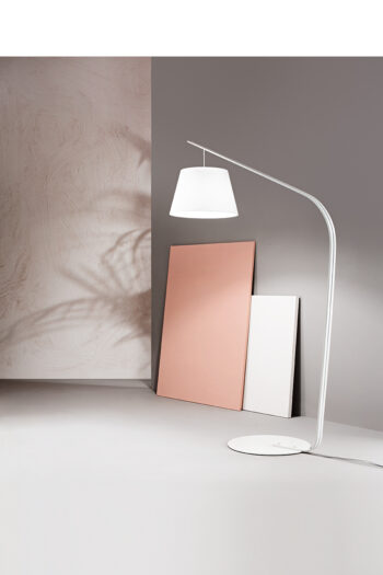 LIANA - Lampadaire arceau - 1xE27 H 200 cm- Blanc